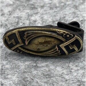 Vintage Art Deco Tie Clip Bar Brass Tone‎ Elegant Old Money Unique Style Estate